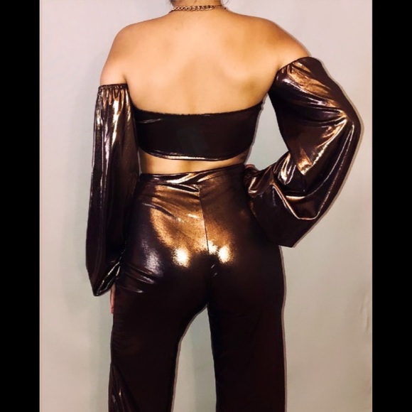 Brown Glossy 2 Piece Set - Picture 4 of 4